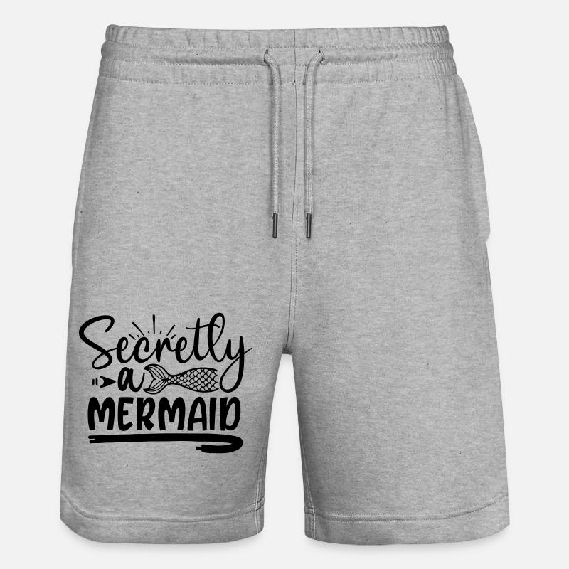 secrètement une sirène - Short de jogging bio TRAINER Stanley/Stella unisexe - gris chiné