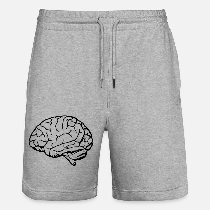 Anatomie Organe cérébral - Short de jogging bio TRAINER Stanley/Stella unisexe - gris chiné