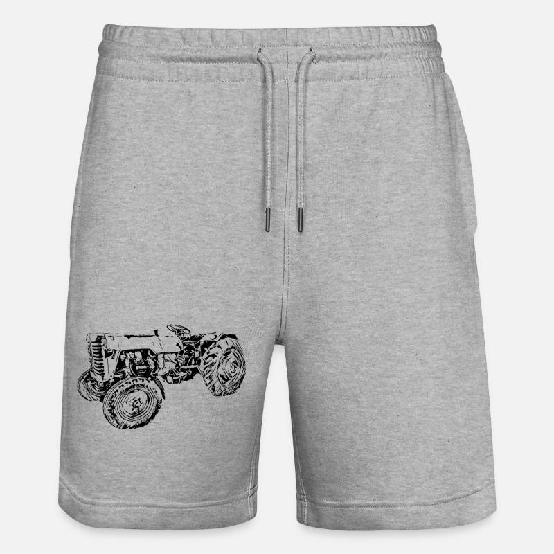 Tractor - Stanley/Stella Trainer Unisex Organic Jogging Shorts - heather grey