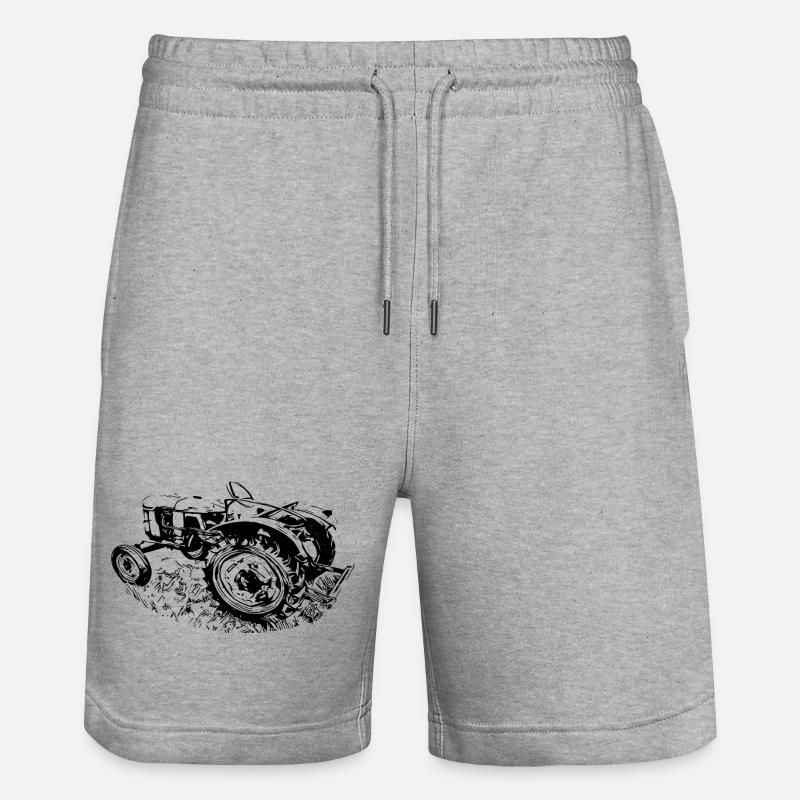 Traktor - Stanley/Stella Unisex Bio Joggingshorts Trainer  - Grau meliert