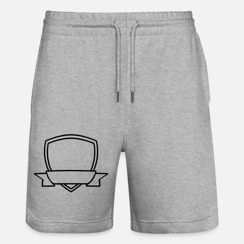 Banner Shield Empty - Stanley/Stella Trainer Unisex Organic Jogging Shorts - heather grey