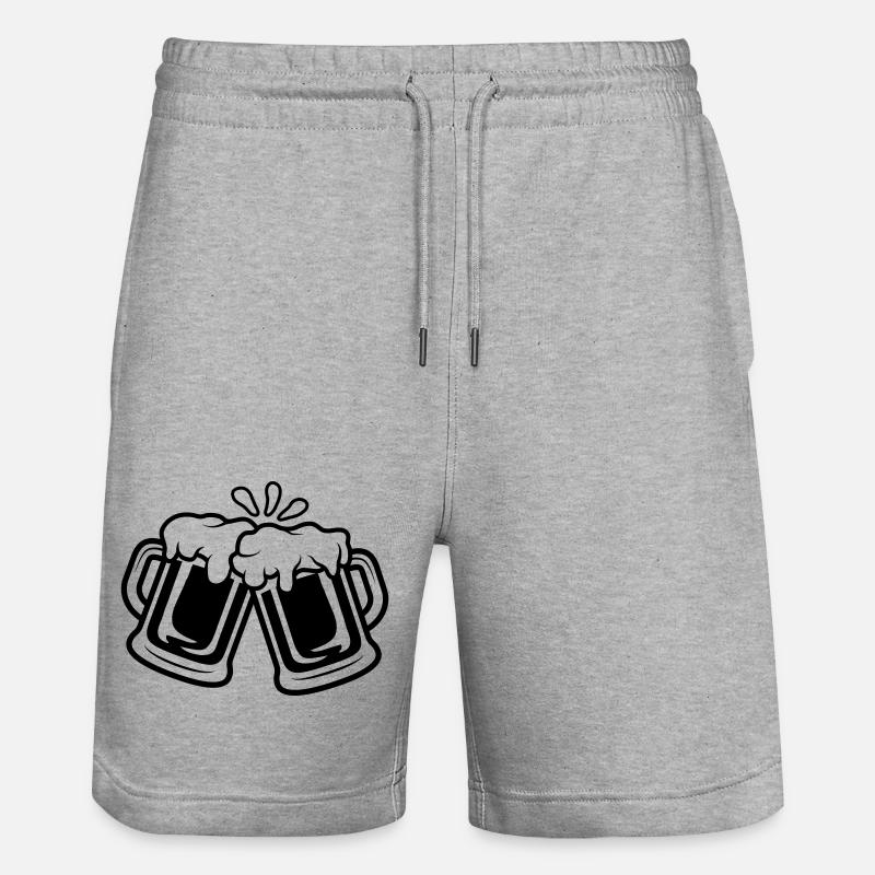Cruches à bière grillée - Short de jogging bio TRAINER Stanley/Stella unisexe - gris chiné