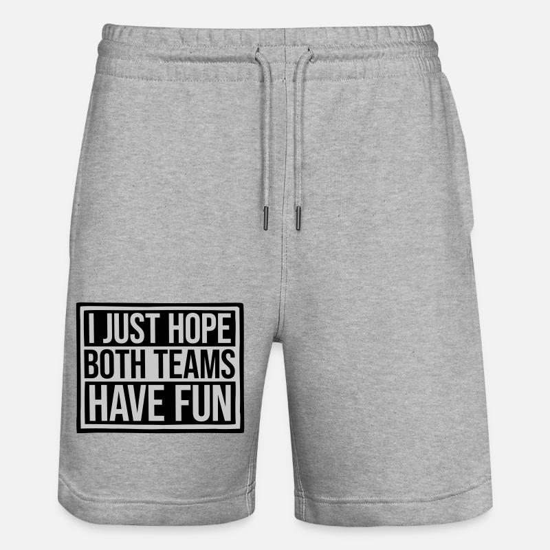 Les deux équipes s’amusent - Short de jogging bio TRAINER Stanley/Stella unisexe - gris chiné