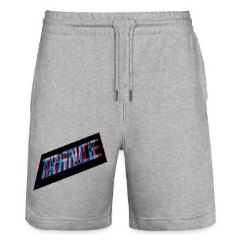 Conception de transe d’effets 3D - Short de jogging bio TRAINER Stanley/Stella unisexe - gris chiné - Devant - Nik (191cm) & Marisol (170cm)