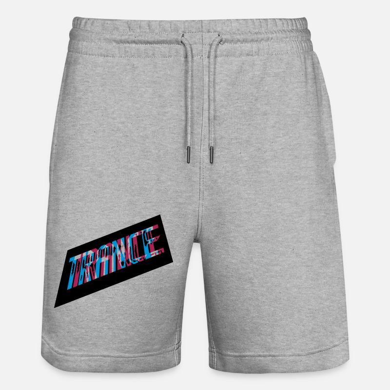 Conception de transe d’effets 3D - Short de jogging bio TRAINER Stanley/Stella unisexe - gris chiné