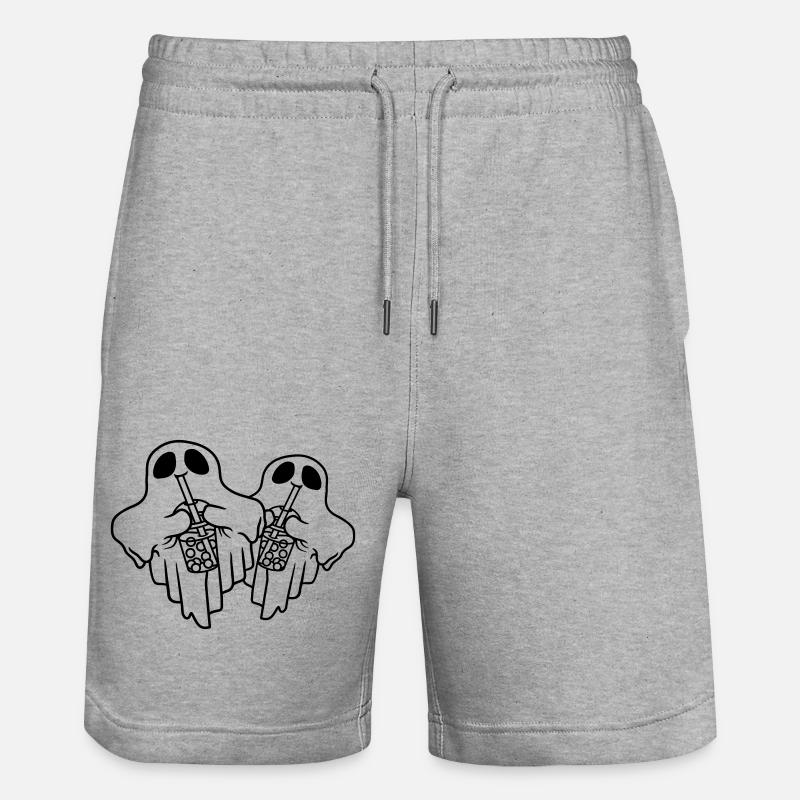 Équipe Bubble Tea Ghosts - Short de jogging bio TRAINER Stanley/Stella unisexe - gris chiné
