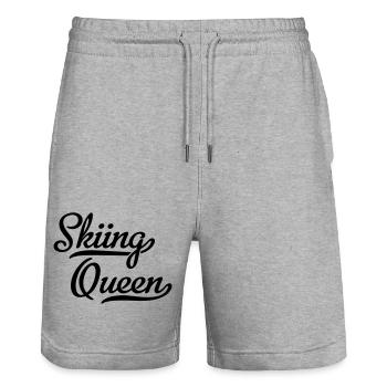Ski - Stanley/Stella Unisex Bio Joggingshorts Trainer  - Grau meliert - Vorne - Nik (191cm) & Marisol (170cm)