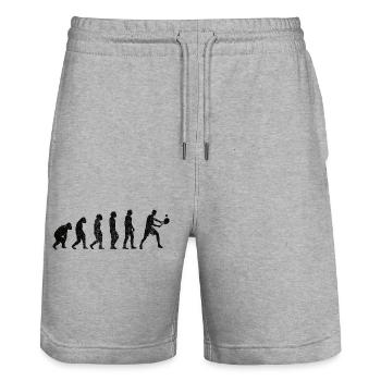 Tennis Tennisschläger Tennisspieler Tennisverein - Stanley/Stella Unisex Bio Joggingshorts Trainer  - Grau meliert - Vorne - Nik (191cm) & Marisol (170cm)