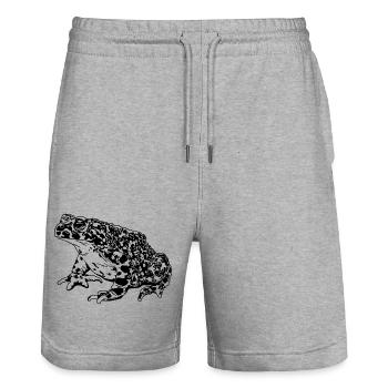 Toad Frog Graphic Aquatic Amphibian Frog Lovers - Stanley/Stella Trainer Unisex Organic Jogging Shorts - heather grey - Front - Nik (191cm) & Marisol (170cm)