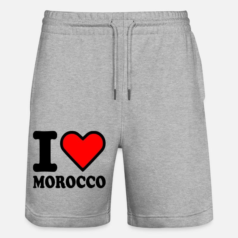 I love morocco - Short de jogging bio TRAINER Stanley/Stella unisexe - gris chiné