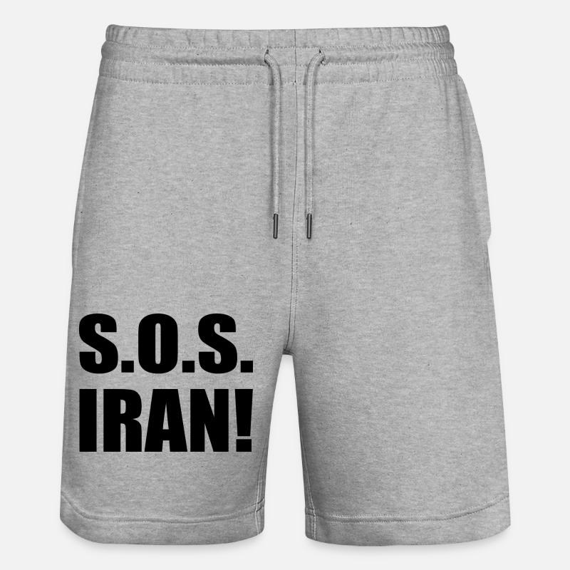 Sos iran - Short de jogging bio TRAINER Stanley/Stella unisexe - gris chiné