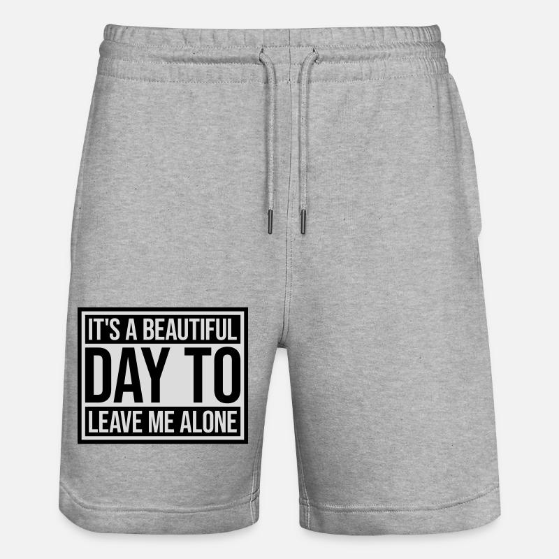 Journée Laissez-moi tranquille - Short de jogging bio TRAINER Stanley/Stella unisexe - gris chiné