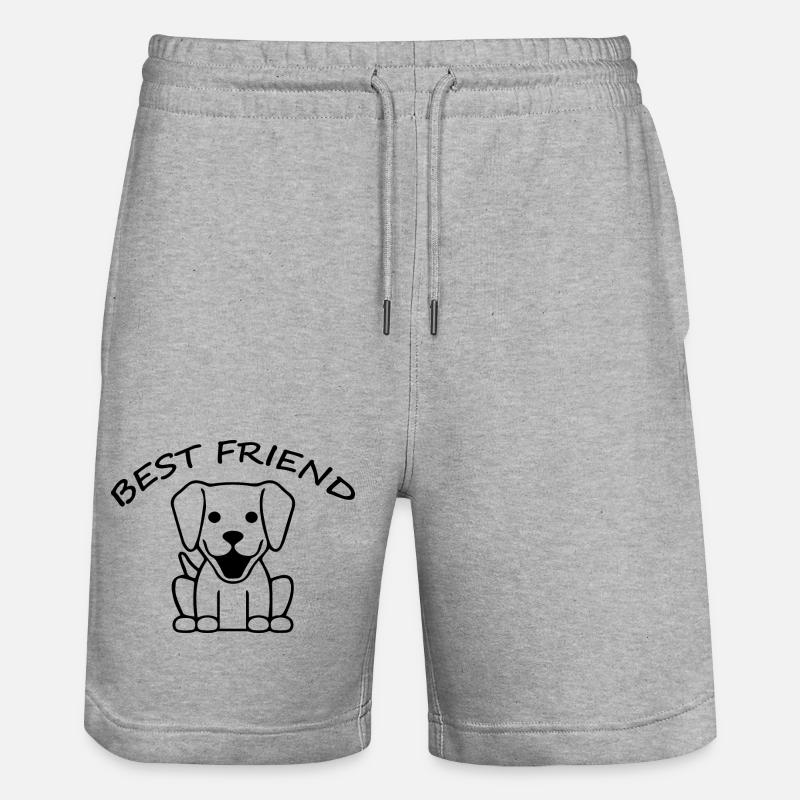 Chien Hund - Short de jogging bio TRAINER Stanley/Stella unisexe - gris chiné