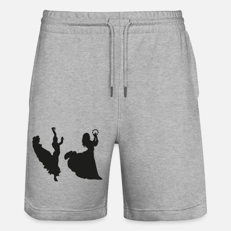 Danse Musique de danse - Short de jogging bio TRAINER Stanley/Stella unisexe - gris chiné