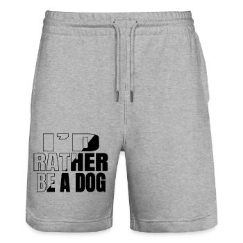 beagle lovers birthday present animal rights quote - Stanley/Stella Trainer Unisex Organic Jogging Shorts - heather grey - Front - Nik (191cm) & Marisol (170cm)