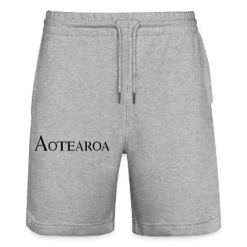 Aotearoa - Stanley/Stella Unisex Bio Joggingshorts Trainer  - Grau meliert - Vorne - Nik (191cm) & Marisol (170cm)