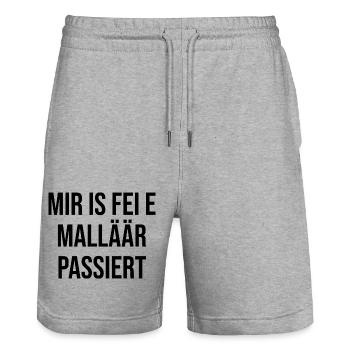 Erzgebirge Malläär - Stanley/Stella Unisex Bio Joggingshorts Trainer  - Grau meliert - Vorne - Nik (191cm) & Marisol (170cm)