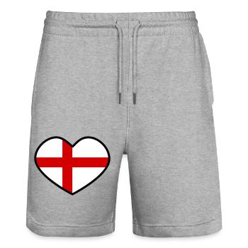 Angleterre - Short de jogging bio TRAINER Stanley/Stella unisexe - gris chiné - Devant - Nik (191cm) & Marisol (170cm)