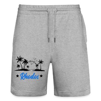 rhodos - Stanley/Stella Unisex Bio Joggingshorts Trainer  - Grau meliert - Vorne - Nik (191cm) & Marisol (170cm)