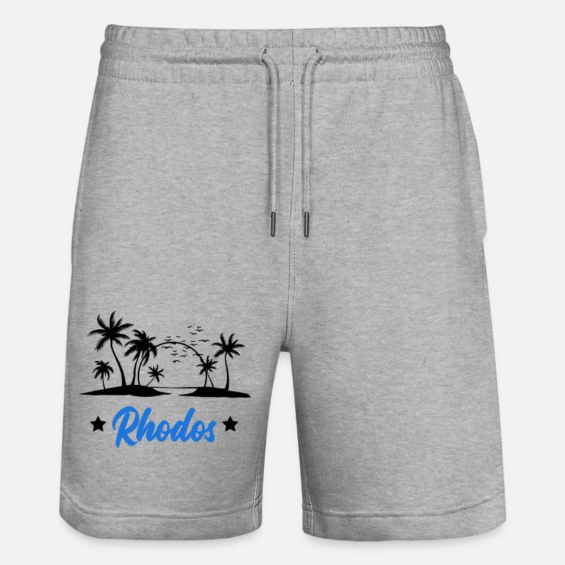 rhodos - Stanley/Stella Unisex Bio Joggingshorts Trainer  - Grau meliert