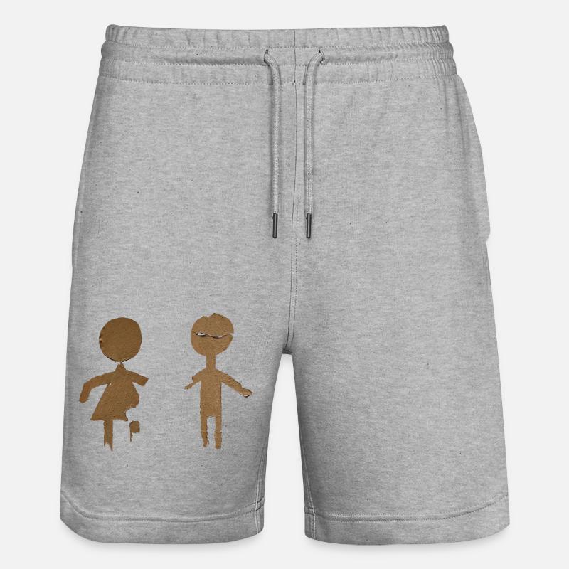 Himpelchen und Pimpelchen - Stanley/Stella Unisex Bio Joggingshorts Trainer  - Grau meliert