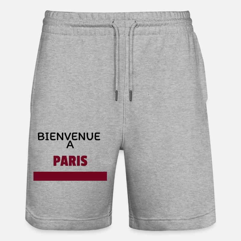 BIENVENUE à PARIS - Short de jogging bio TRAINER Stanley/Stella unisexe - gris chiné