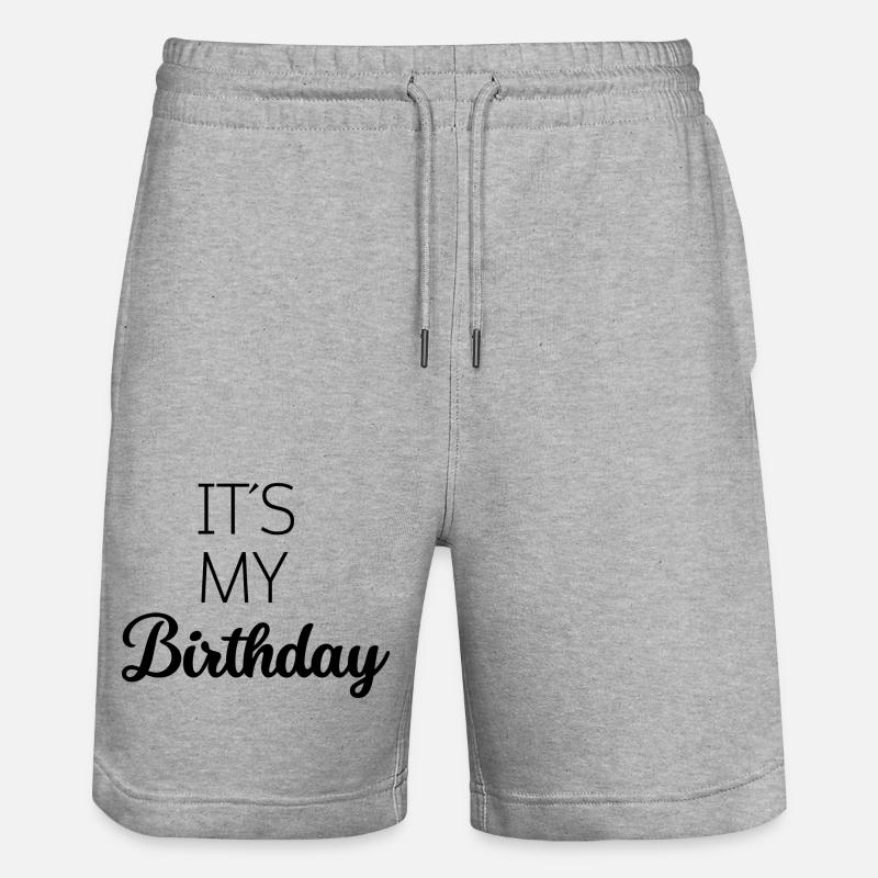 c’est mon anniversaire anniversaire Desgin - Short de jogging bio TRAINER Stanley/Stella unisexe - gris chiné