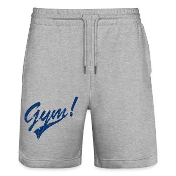 Gym vintage - Short de jogging bio TRAINER Stanley/Stella unisexe - gris chiné - Devant - Nik (191cm) & Marisol (170cm)