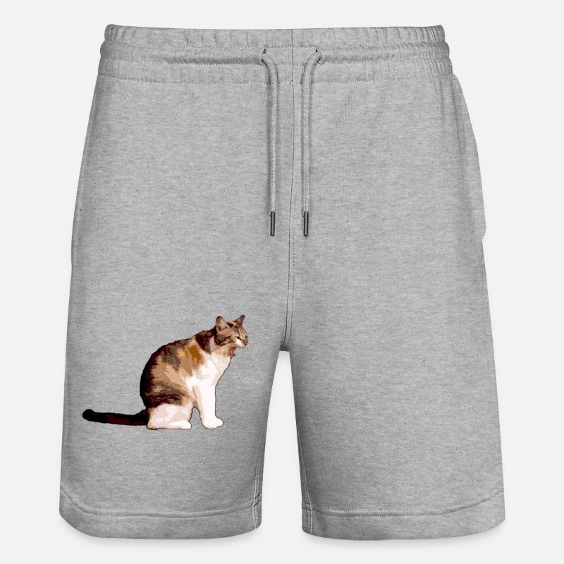 le chat - Short de jogging bio TRAINER Stanley/Stella unisexe - gris chiné