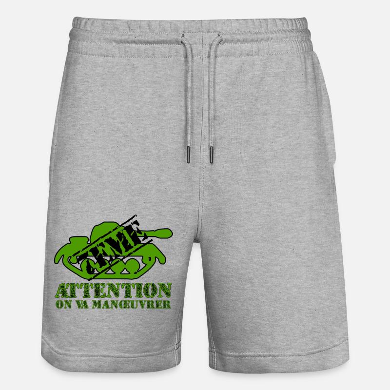 Attention on va manœuvrer - Short de jogging bio TRAINER Stanley/Stella unisexe - gris chiné