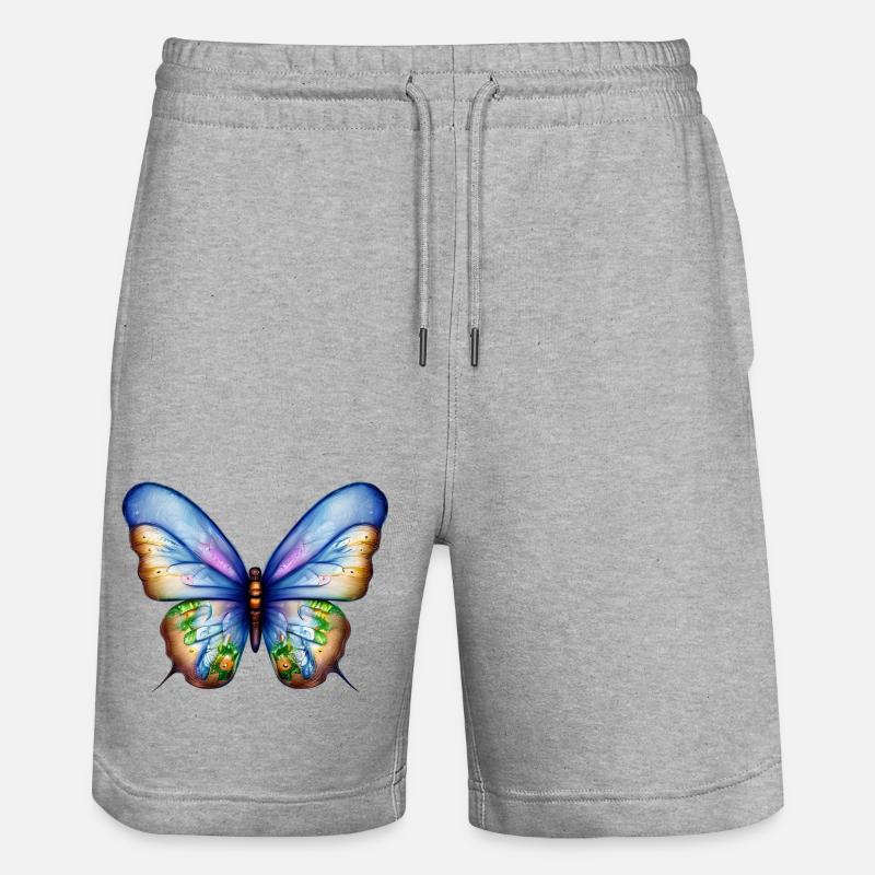 Papillon Insecte Animal Papillon - Short de jogging bio TRAINER Stanley/Stella unisexe - gris chiné