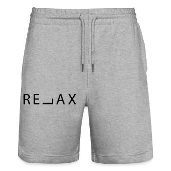 Relax - Stanley/Stella Trainer Unisex Organic Jogging Shorts - heather grey - Front - Nik (191cm) & Marisol (170cm)