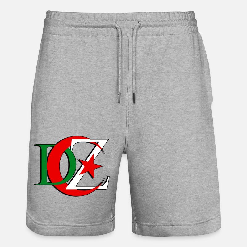 DZ Algérie dans mon cœur - Short de jogging bio TRAINER Stanley/Stella unisexe - gris chiné
