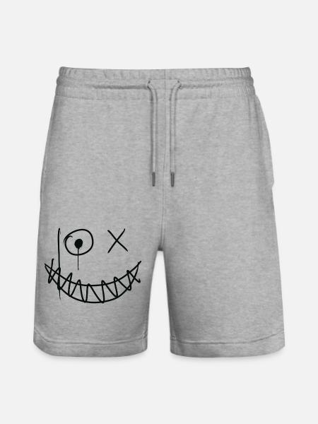 Hahaha grinsekatze - Stanley/Stella Unisex Bio Joggingshorts Trainer  - Grau meliert