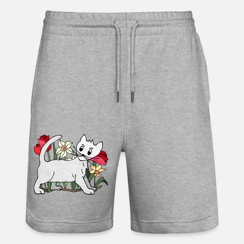 Chat - Short de jogging bio TRAINER Stanley/Stella unisexe - gris chiné