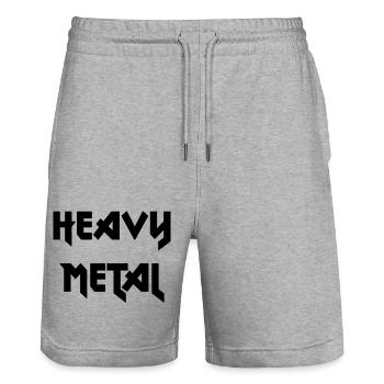 Heavy Metal - Short de jogging bio TRAINER Stanley/Stella unisexe - gris chiné - Devant - Nik (191cm) & Marisol (170cm)