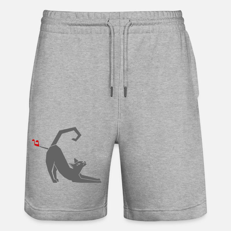 Chats qui pètent - Short de jogging bio TRAINER Stanley/Stella unisexe - gris chiné