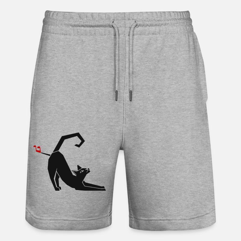Chats qui pètent - Short de jogging bio TRAINER Stanley/Stella unisexe - gris chiné