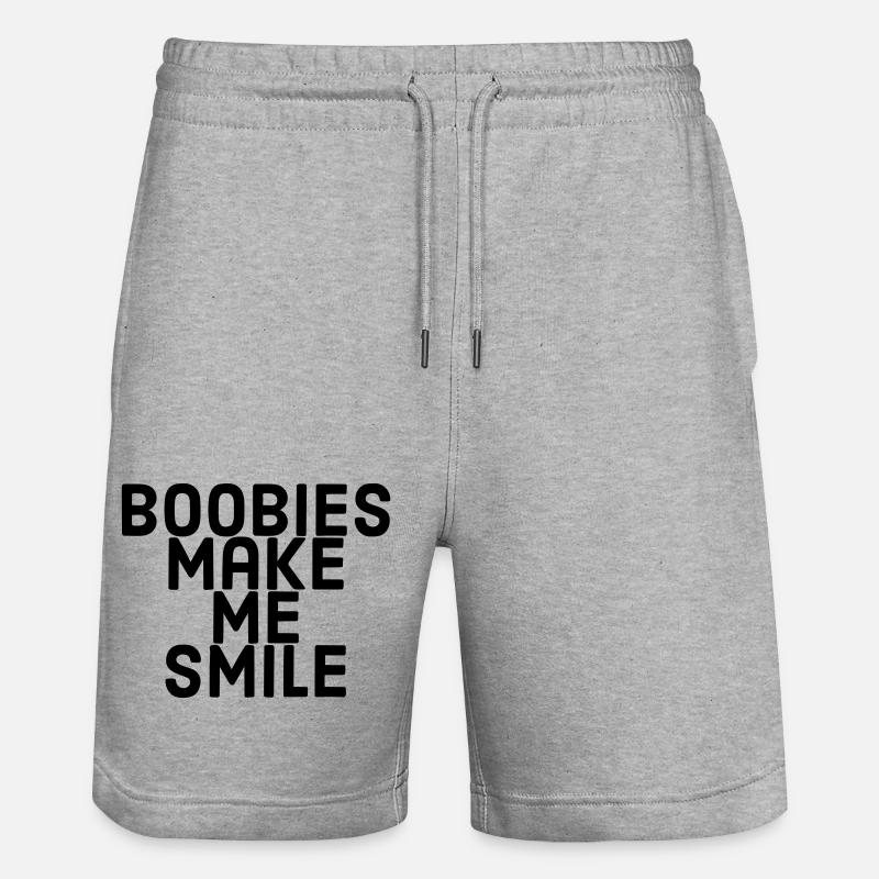 Les fous me font sourire - Short de jogging bio TRAINER Stanley/Stella unisexe - gris chiné
