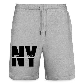 New York - Short de jogging bio TRAINER Stanley/Stella unisexe - gris chiné - Devant - Nik (191cm) & Marisol (170cm)