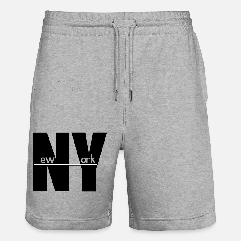 New York - Stanley/Stella Unisex Bio Joggingshorts Trainer  - Grau meliert