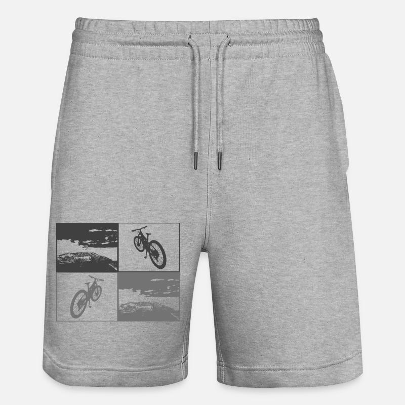 MTB Pop Art no BG - Stanley/Stella Unisex Bio Joggingshorts Trainer - Grau meliert