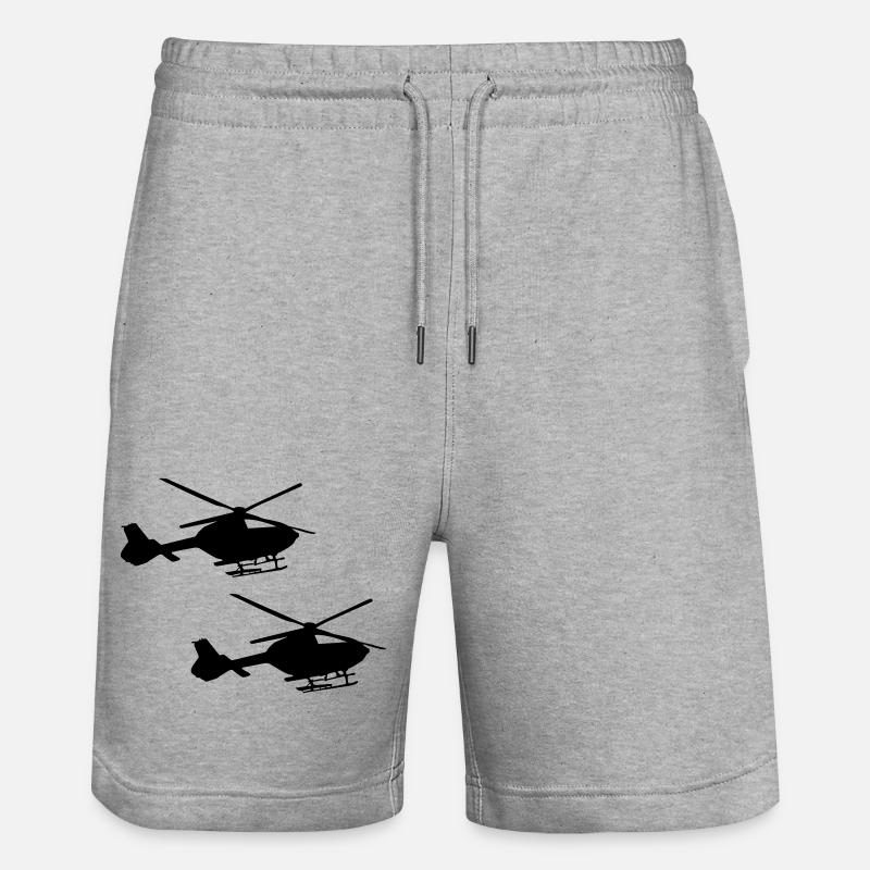 Hélicoptère 2 - Short de jogging bio TRAINER Stanley/Stella unisexe - gris chiné