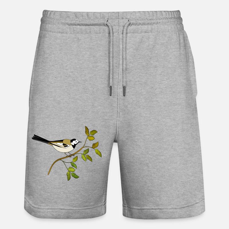 Bunter Vogel - Stanley/Stella Unisex Bio Joggingshorts Trainer  - Grau meliert
