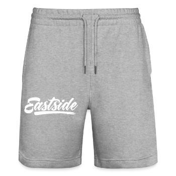 Eastside - Short de jogging bio TRAINER Stanley/Stella unisexe - gris chiné - Devant - Nik (191cm) & Marisol (170cm)
