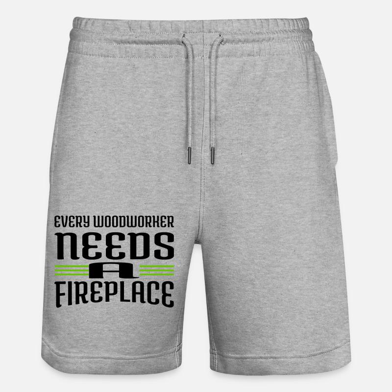 jackhammer apprentice birthday present - Stanley/Stella Unisex Bio Joggingshorts Trainer  - Grau meliert