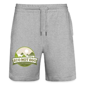 Protection de l’environnement, l’écologie et non l’ego - Short de jogging bio TRAINER Stanley/Stella unisexe - gris chiné - Devant - Nik (191cm) & Marisol (170cm)