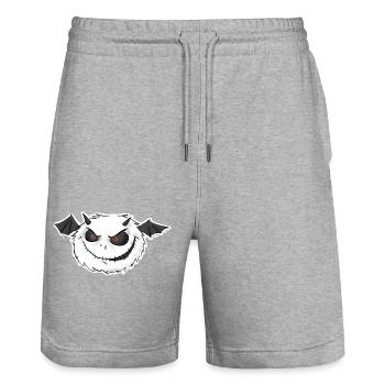 Grummelhummel Teufel - Stanley/Stella Unisex Bio Joggingshorts Trainer  - Grau meliert - Vorne - Nik (191cm) & Marisol (170cm)