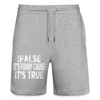 informatics nurse girl gift idea doctor - Stanley/Stella Unisex Bio Joggingshorts Trainer  - Grau meliert - Vorne - Nik (191cm) & Marisol (170cm)