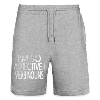 tasses à café déclaration de l’éditeur copywriter blagues citation - Short de jogging bio TRAINER Stanley/Stella unisexe - gris chiné - Devant - Nik (191cm) & Marisol (170cm)